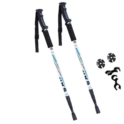 Survival Gears Depot Walking Sticks 2Pcs Anti Shock Nordic Walking Sticks For Trekking & Hiking
